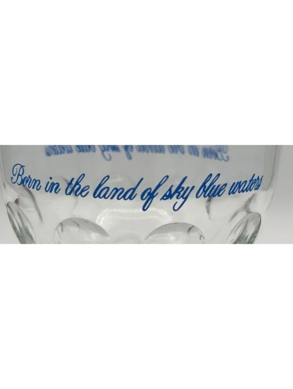 VTG Hamm’s Beer Goblet Glass Thumbprint Chalice From Land of Sky Blue Waters